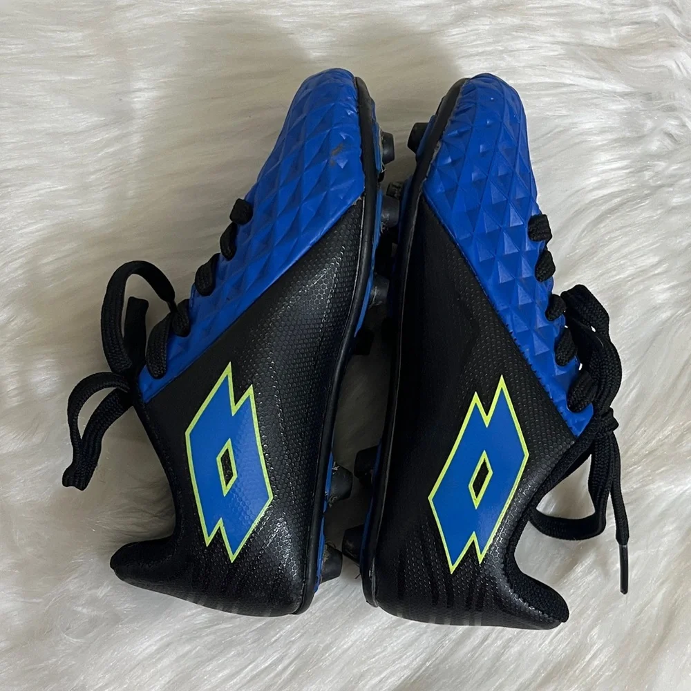 Blue Black Athletic Outdoor Sporty Soccer Cleats